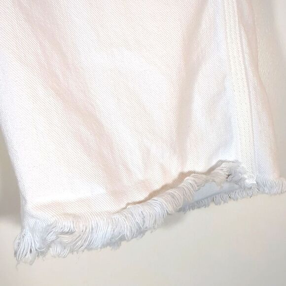 7 For All Mankind Womens Denim Bermuda Shorts Size 24 Jean White Prince Wash - Picture 4 of 10